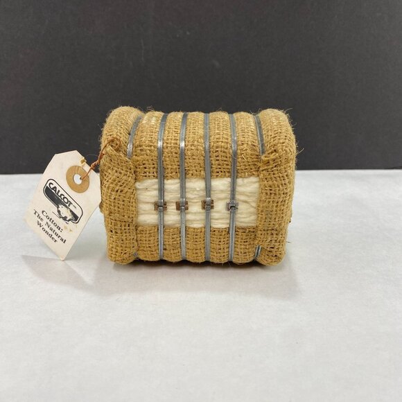 Vintage Cotton Mini Bale Salesman Sample By Calcot Advertising - Picture 2 of 10